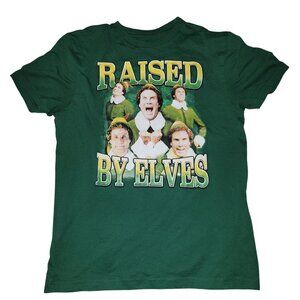 Elf "Raised By Elves" Green T-Shirt S
